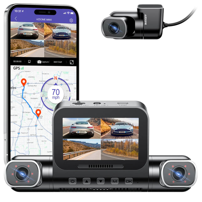 <tc>AZDome M660 4CH 128gb 2K Wifi GPS 360-degree dashcam</tc>