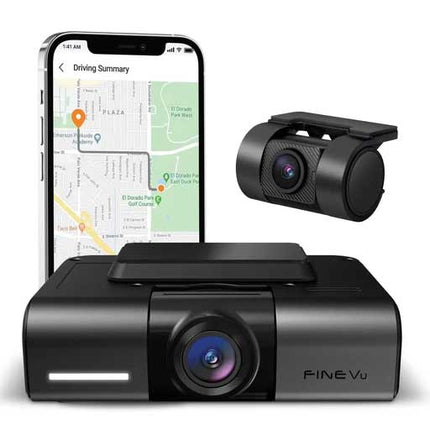 <tc>FineVu GX1000 2CH 2K Wifi GPS 32gb dashcam</tc>