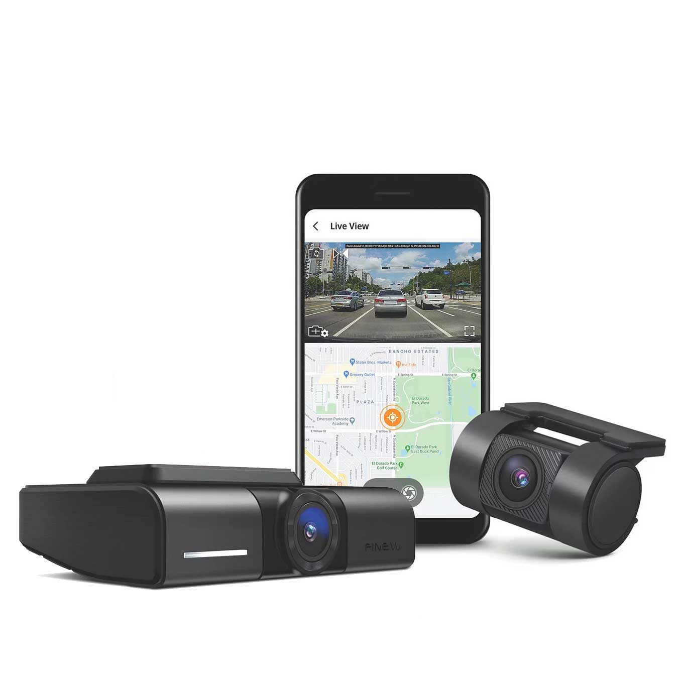 <tc>FineVu GX1000 2CH 2K Wifi GPS 32gb dashcam</tc>