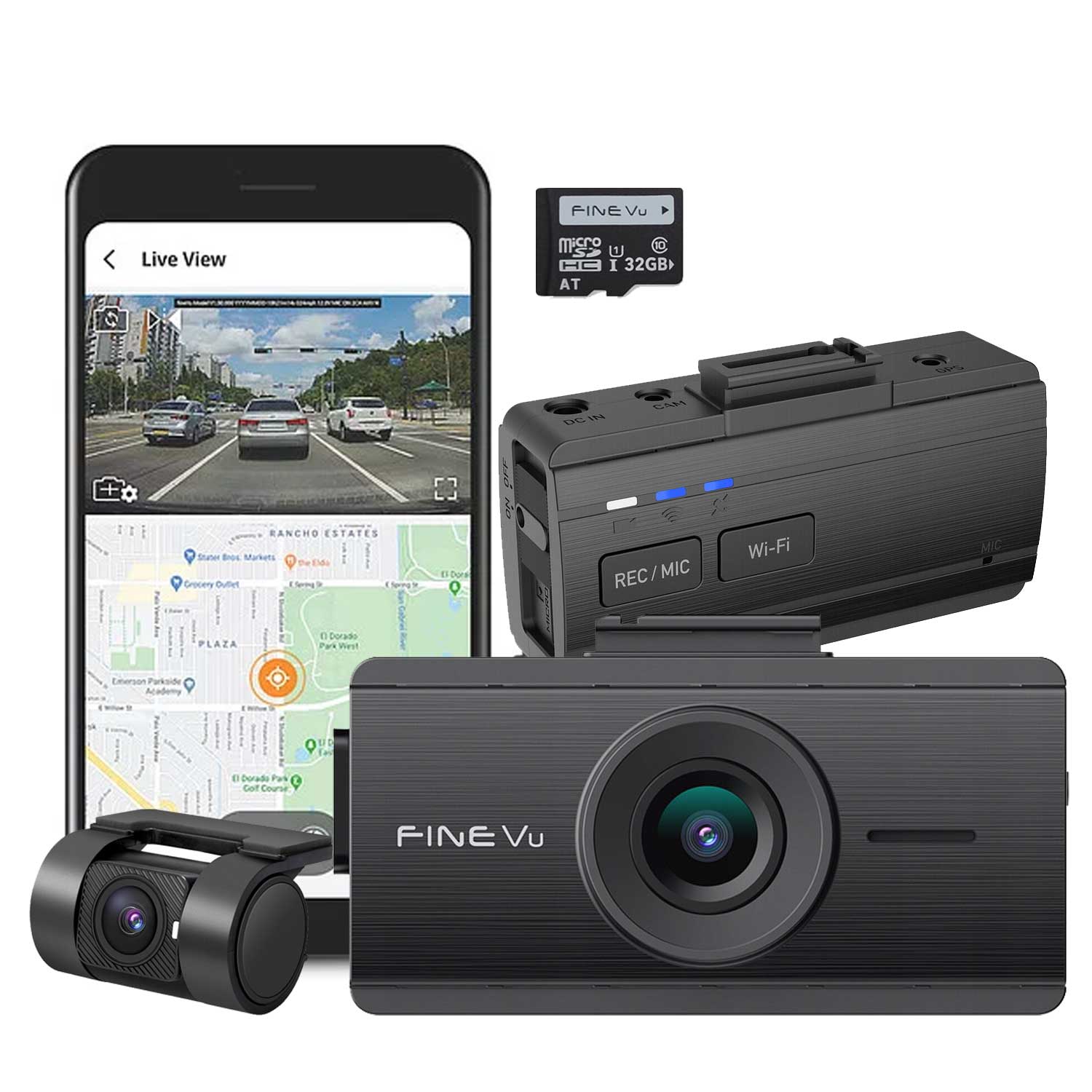 <tc>FineVu GX35 Cloud 2CH 2K Wifi GPS 32gb dashcam</tc>