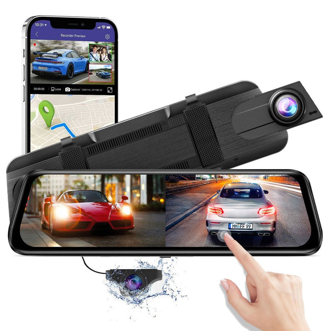 <tc>AZDome AR09 QuadHD 2CH Full Mirror Wifi Touch dashcam</tc>