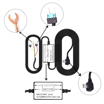 <tc>AZDome BN03 Micro USB Hardwire kit 3-wire</tc>