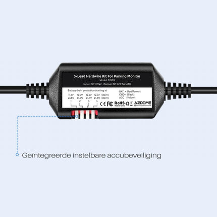 <tc>AZDome JYX05 USB-C Hardwire kit 3-wire</tc>