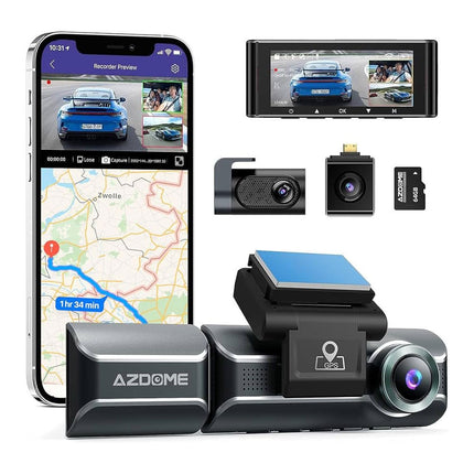 <tc>AZDome M550 Pro 3CH 4K Wifi GPS 64gb dashcam</tc>