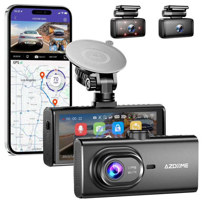 <tc>AZDome M560 3CH 4K Wifi GPS 128gb dashcam</tc>