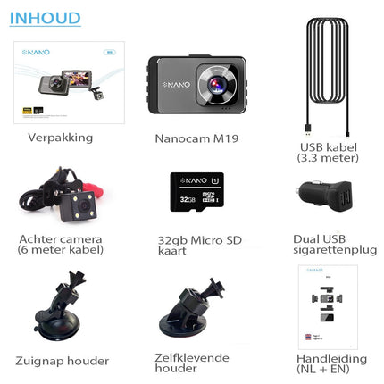 <tc>Nanocam M19 2CH Dual FullHD 32gb dashcam</tc>