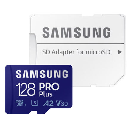 <tc>Samsung Pro Plus 128gb U3 V30 A2 Micro SDXC card</tc>