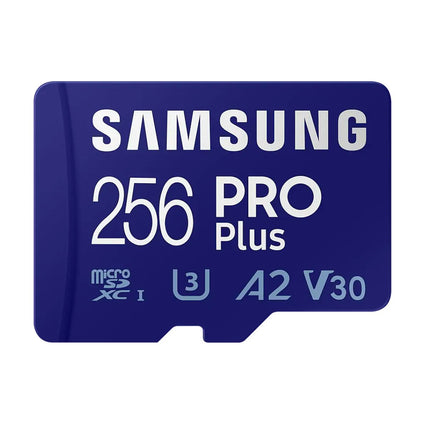 <tc>Samsung Pro Plus 256gb U3 V30 A2 Micro SDXC card</tc>