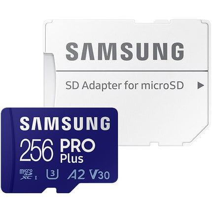 <tc>Samsung Pro Plus 256gb U3 V30 A2 Micro SDXC card</tc>