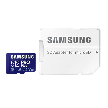 <tc>Samsung Pro Plus 512gb U3 V30 A2 Micro SDXC card</tc>