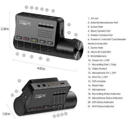 <tc>Viofo A139 Pro 3CH 4K Wifi GPS dashcam</tc>